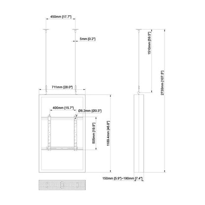 Multibrackets M Pro Series - Enclosure 50" Wire Medium B2B Black