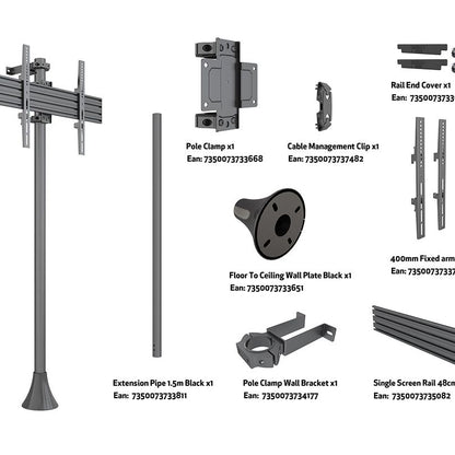 Multibrackets M Floor to Wall Mount Pro MBFW1U