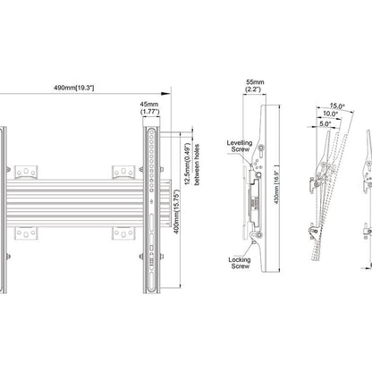 Multibrackets M Wallmount Pro MBW1U 400 Tilt Black