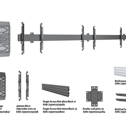 Multibrackets M Pro Series Wallmount MBW3U Media Storage