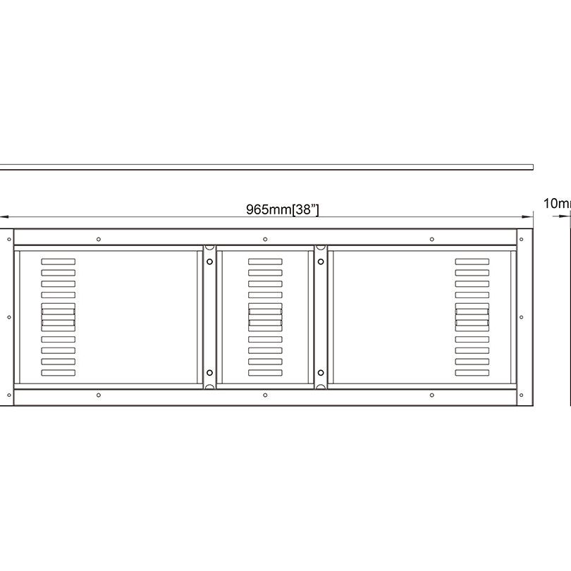Multibrackets M Pro Series - Enclosure 37" Back Plate White
