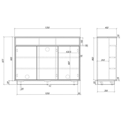 Multibrackets M AV-Cabinet TV-Lift 55" White
