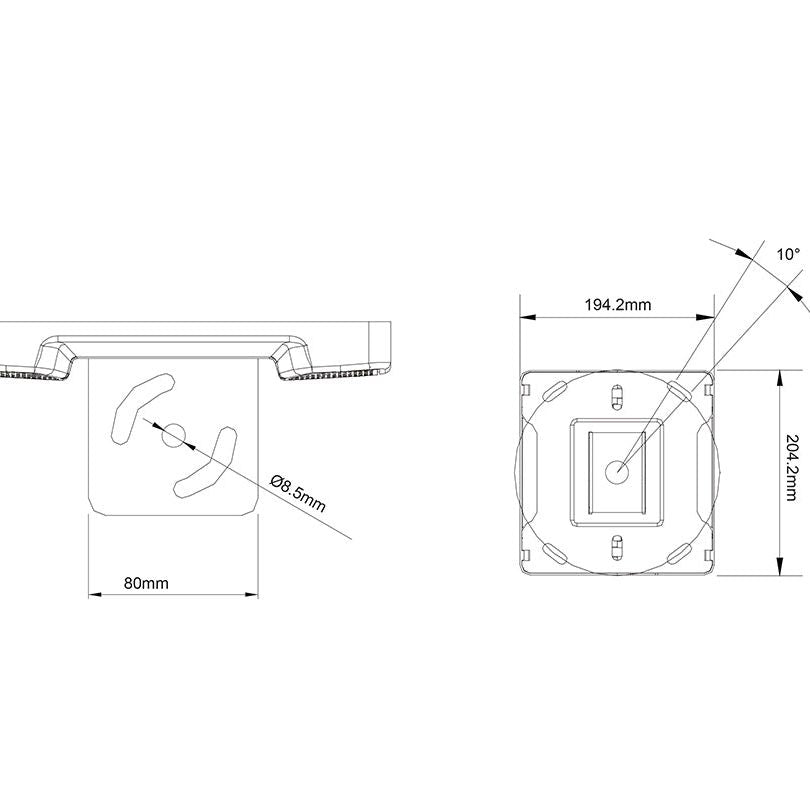Multibrackets M Pro Series - Ceiling Plate w Plastic Cover White