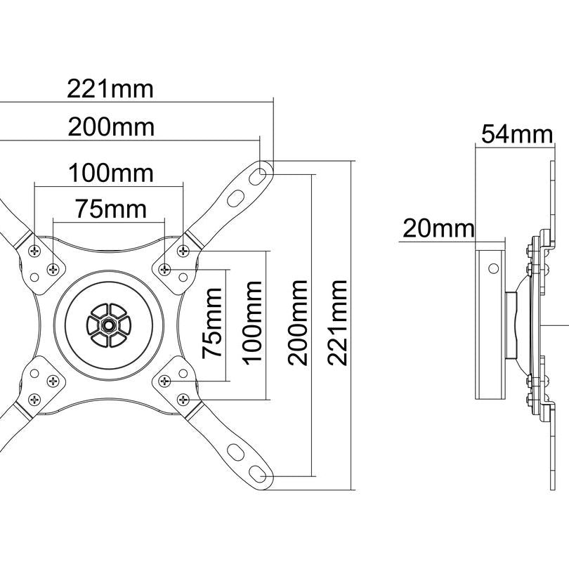Multibrackets M VESA Wallmount 360 Silver