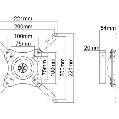 Multibrackets M VESA Wallmount 360 Silver
