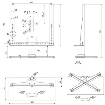 Multibrackets M Motorized Tablestand Black Medium 400x400