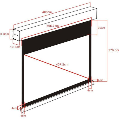 Multibrackets M 16:10 Motorized Projection Screen 387,7x242,3, 180"