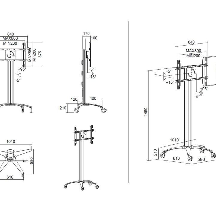 Multibrackets M Public Display Stand 145 Single Silver