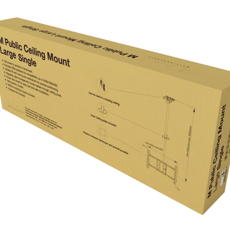 Multibrackets M Public Ceilingmount Large Single Black 3000