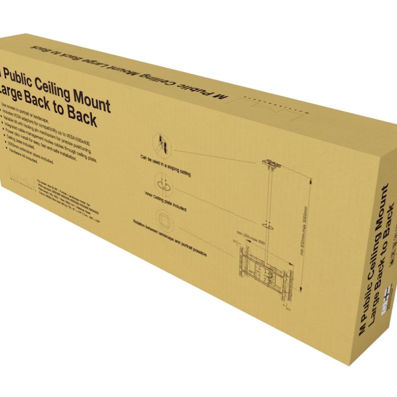Multibrackets M Public Ceilingmount Large Back to Back Black 3000