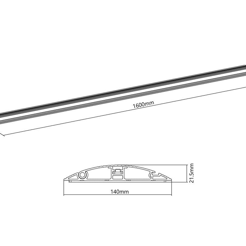 Multibrackets M Cable Cover Floor Black - 139mm W - 1600mm L