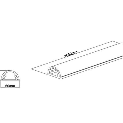 Multibrackets M Universal Cable Cover Black 50mm-W 1600-L