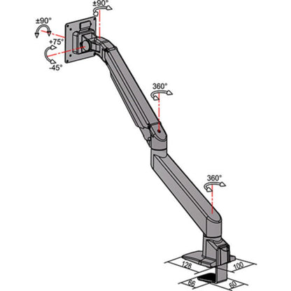 Multibrackets M VESA Gas Lift Arm Single Silver