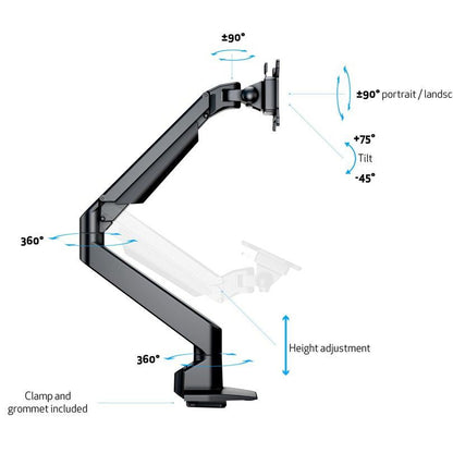 Multibrackets M VESA Gas Lift Arm Single Black