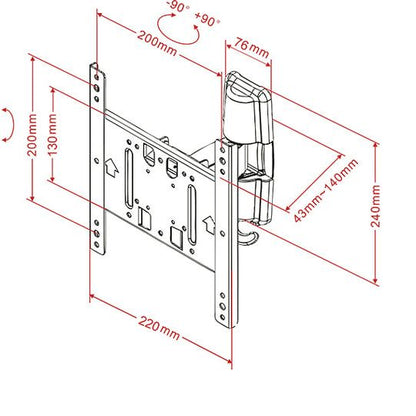Multibrackets M VESA Flexarm Tilt & Turn II Small