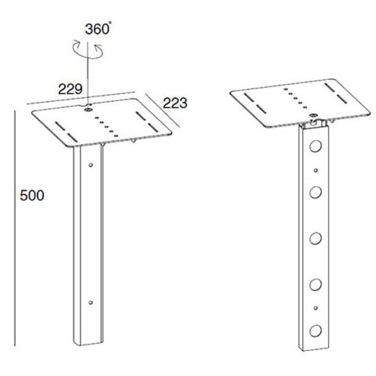 Multibrackets M Public Display Stand Camera Holder HD Silver