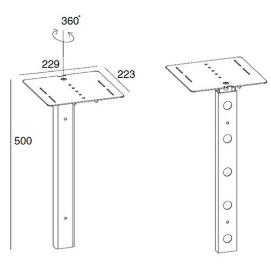 Multibrackets M Public Display Stand Camera Holder HD Silver