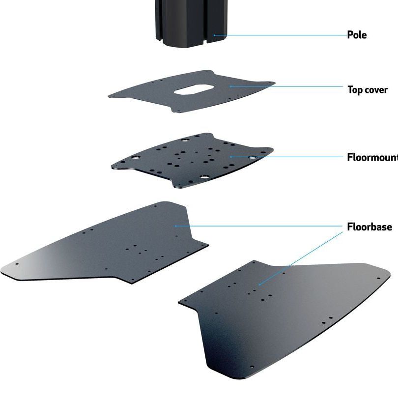 Multibrackets M Public Display Floorstand Base B2B Black