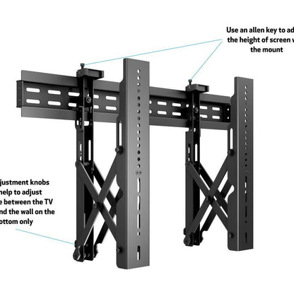 Multibrackets M Public Video Wall Mount Push 40-70" Black