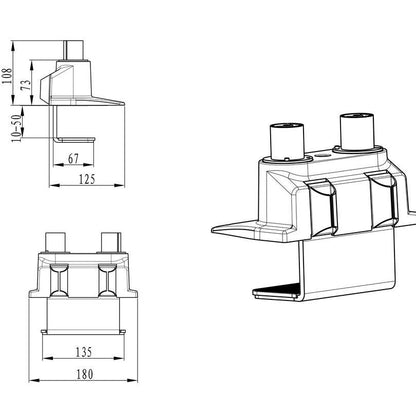 Multibrackets M Duo Deskmount White