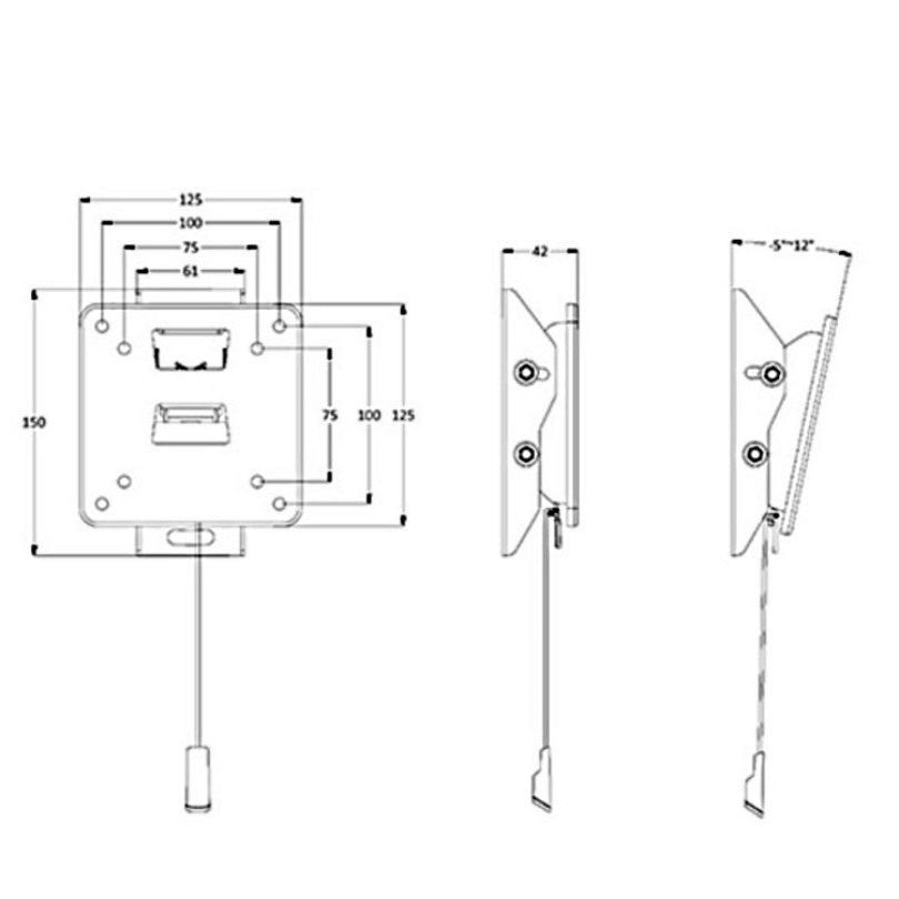 Multibrackets M VESA Wallmount Tilt 75/100