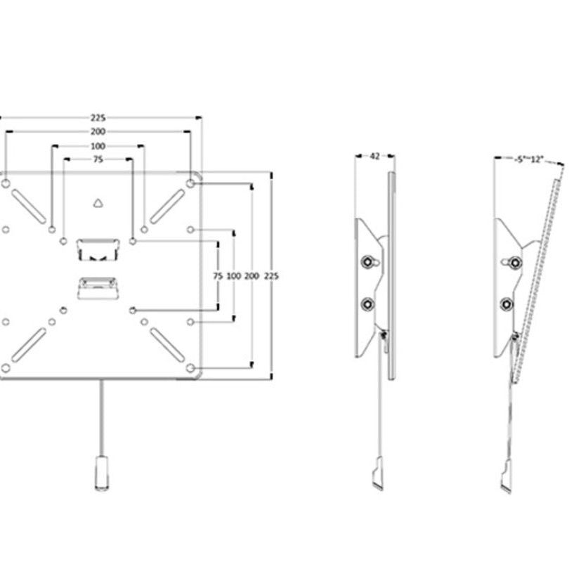Multibrackets M VESA Wallmount Tilt 75/100/200
