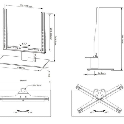 Multibrackets M VESA Tablestand Turn Black Medium MAX 400x400