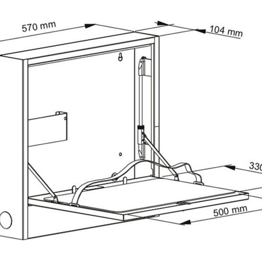 Multibrackets M Public Computer Security Cabinet Gas Spring I