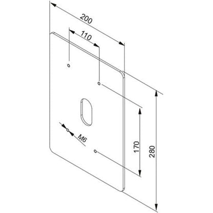 Multibrackets M Projector Holder Adapter Plate Motorized Mount HD/SD