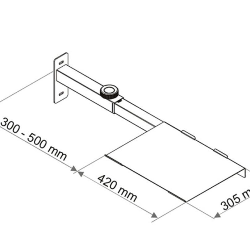 Multibrackets M Computer Shelf Motorized Mount White HD/SD