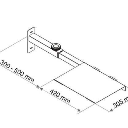 Multibrackets M Computer Shelf Motorized Mount White HD/SD