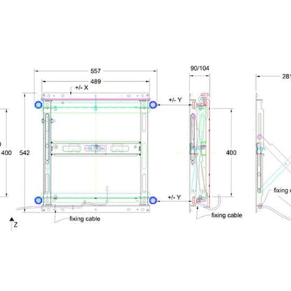 Multibrackets M Public Video Wall Mount Push HD Max 90kg
