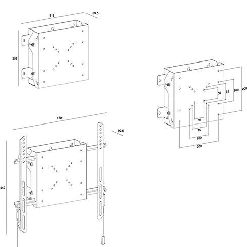 Multibrackets M PC Media Box/Digital Signage Box 400x400 with Tilt