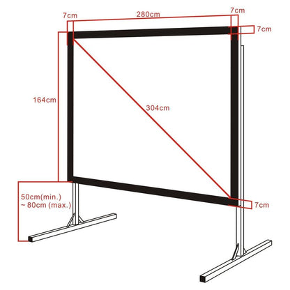 Multibrackets M Quick Fold Projection Screen, 16:9,265x149,120''