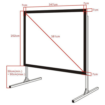 Multibrackets M Quick Fold Projection Screen,16:9,332x187,150''