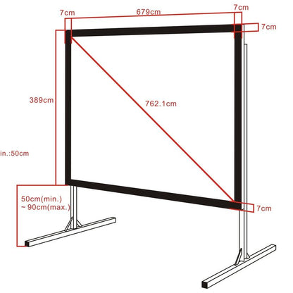 Multibrackets M Quick Fold Projection Screen, 16:9,664x374,300''