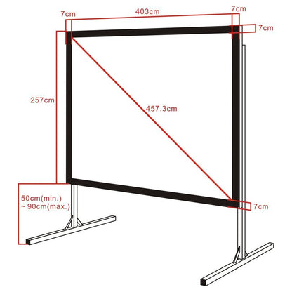 Multibrackets M Quick Fold Projection Screen, 16:10,388x242,180''