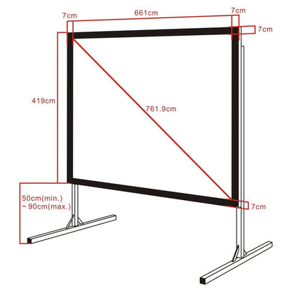 Multibrackets M Quick Fold Projection Screen, 16:10,646x404,300''