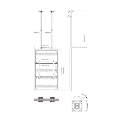 Multibrackets M Pro Series Enclosure 75" Ceiling Large Black