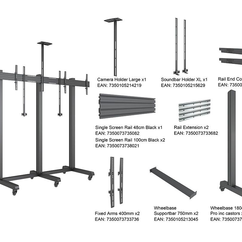 Multibrackets M Pro Series - Collaboration Floorstand Side by Side 75"