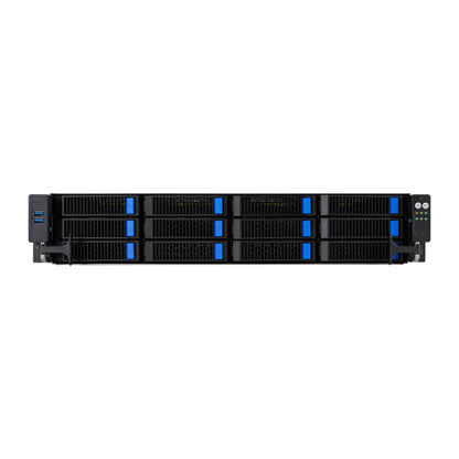 ASUS RS520A-E12-RS12U Socket SP5 Rack (2U) Black, Steel