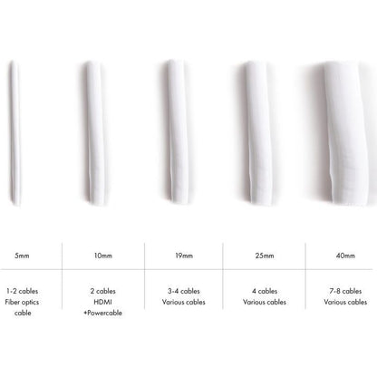 Multibrackets M Universal Cable Sock Self Wrapping 25mm White 25m