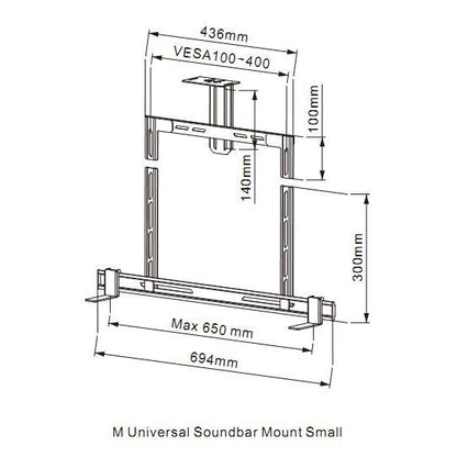 Multibrackets M Universal Soundbar Mount and Camera Holder Small
