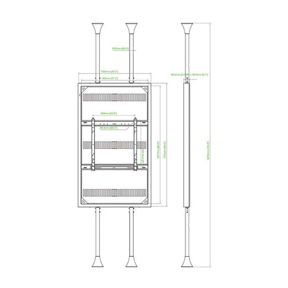 Multibrackets M Pro Series Enclosure 75" Floor to Ceiling Medium White