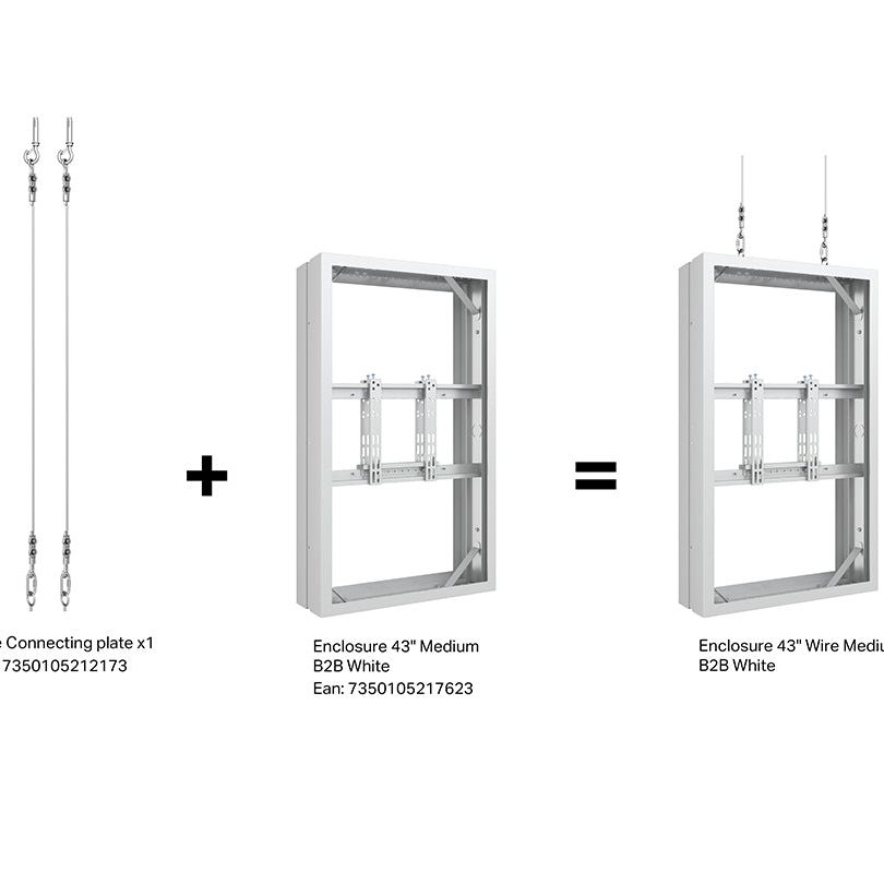 Multibrackets M Pro Series Enclosure 43" Medium B2B White