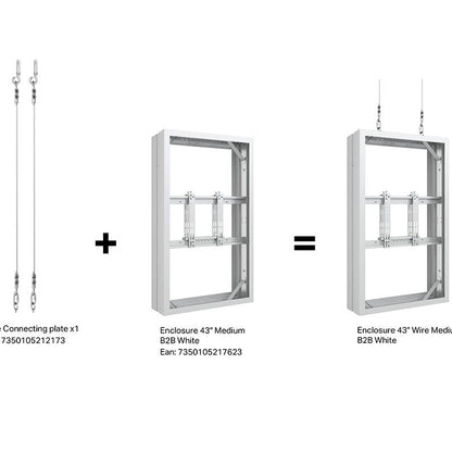 Multibrackets M Pro Series Enclosure 43" Medium B2B White