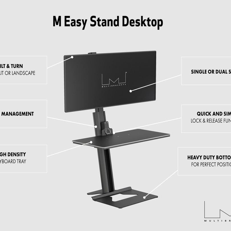 Multibrackets M Easy Stand Desktop Silver