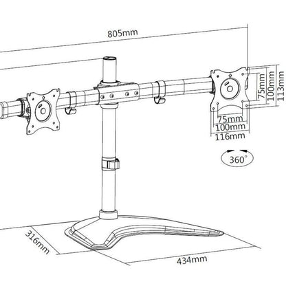Multibrackets M Deskstand Basic Dual