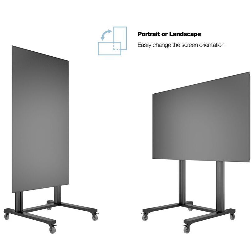 Multibrackets M Public Display Stand 180 Dual Pillar Wheelbase Black