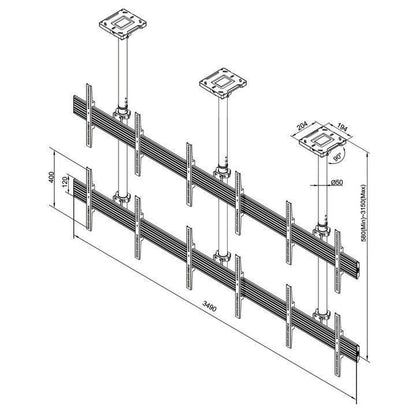 Multibrackets M Ceiling Mount Pro MBC3X2U